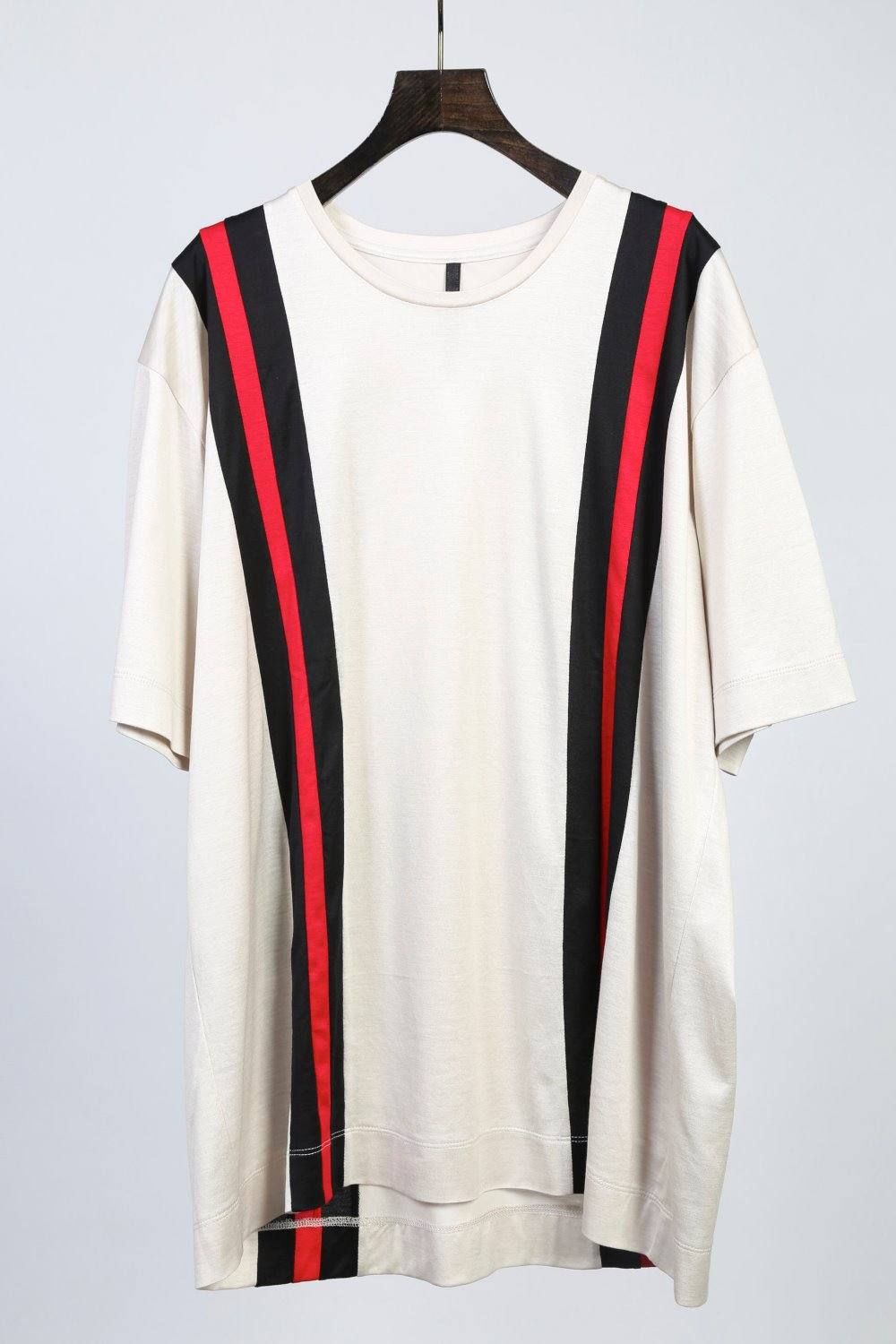 プライマリー天竺 stripe loose / ストライプ ルーズフィット カットソー ベージュ