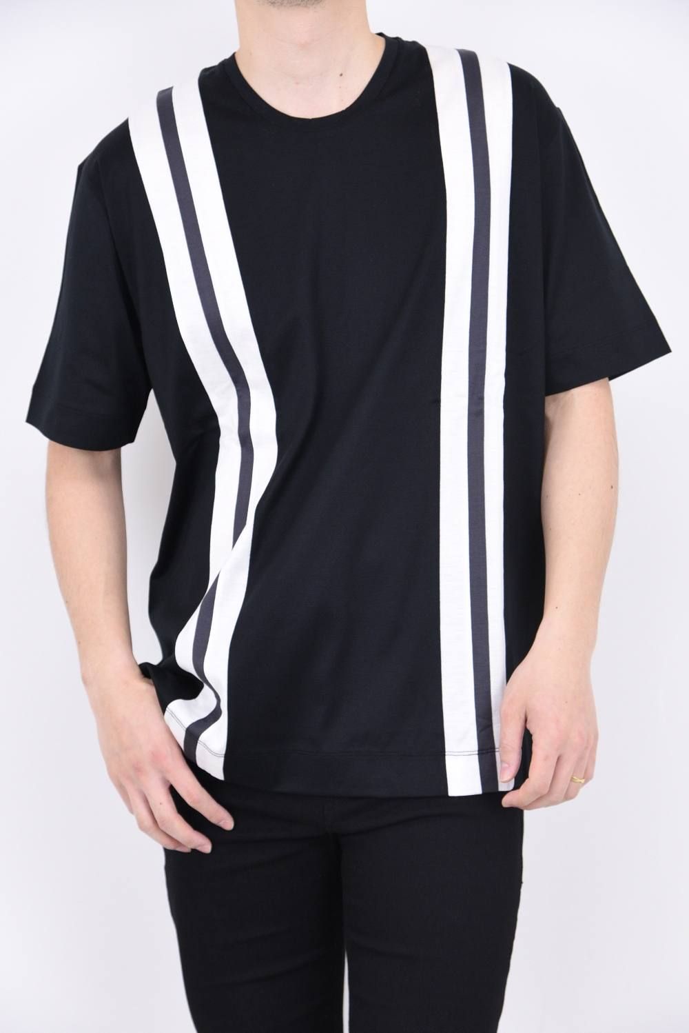 PRINT INNER LS (LOGO) / 2WAYストレッチ ペイント インナーロングスリーブ ホワイト / イエロー