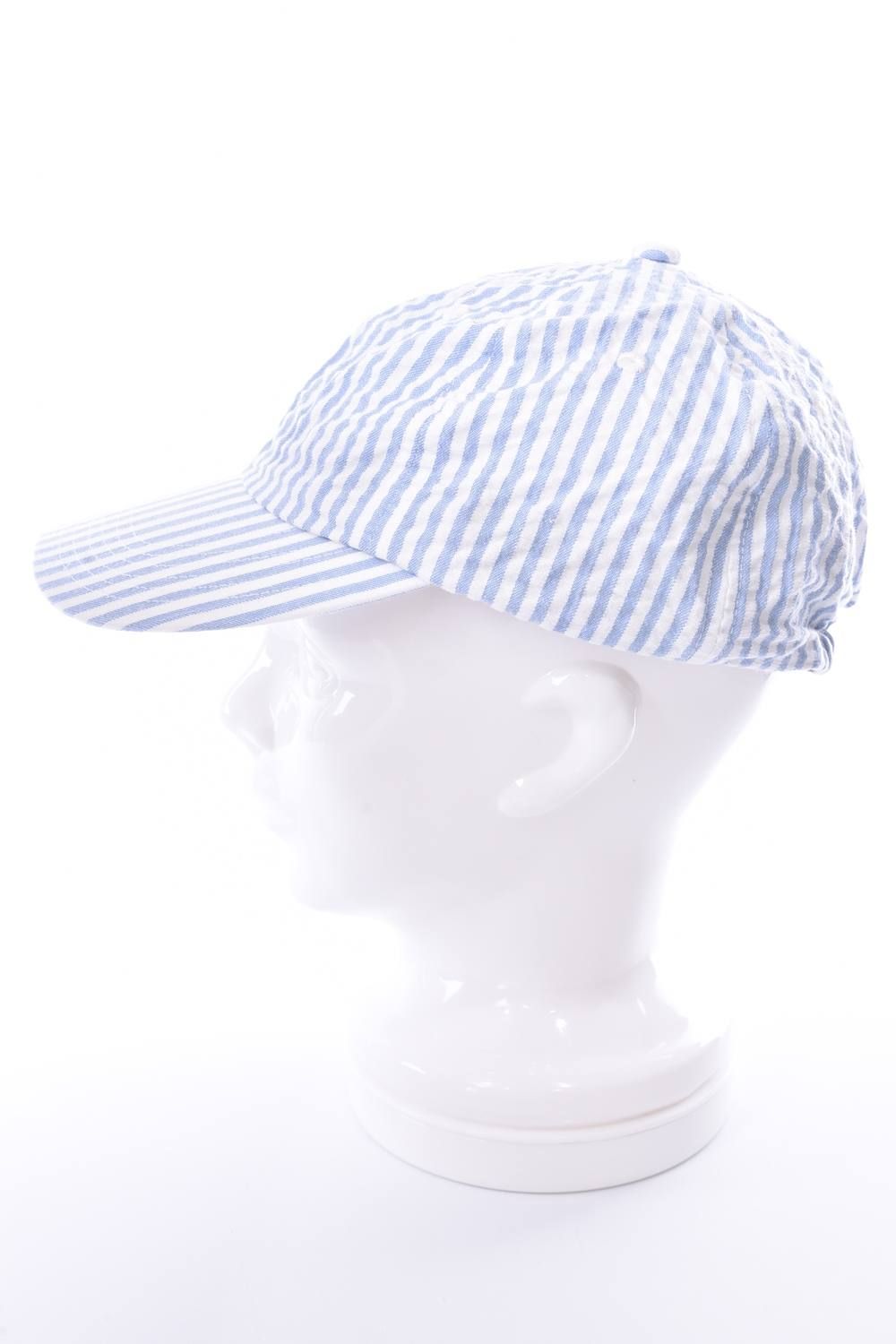 PUCKERING JET CAP / パッカリング シアサッカー ジェットキャップ ブルー