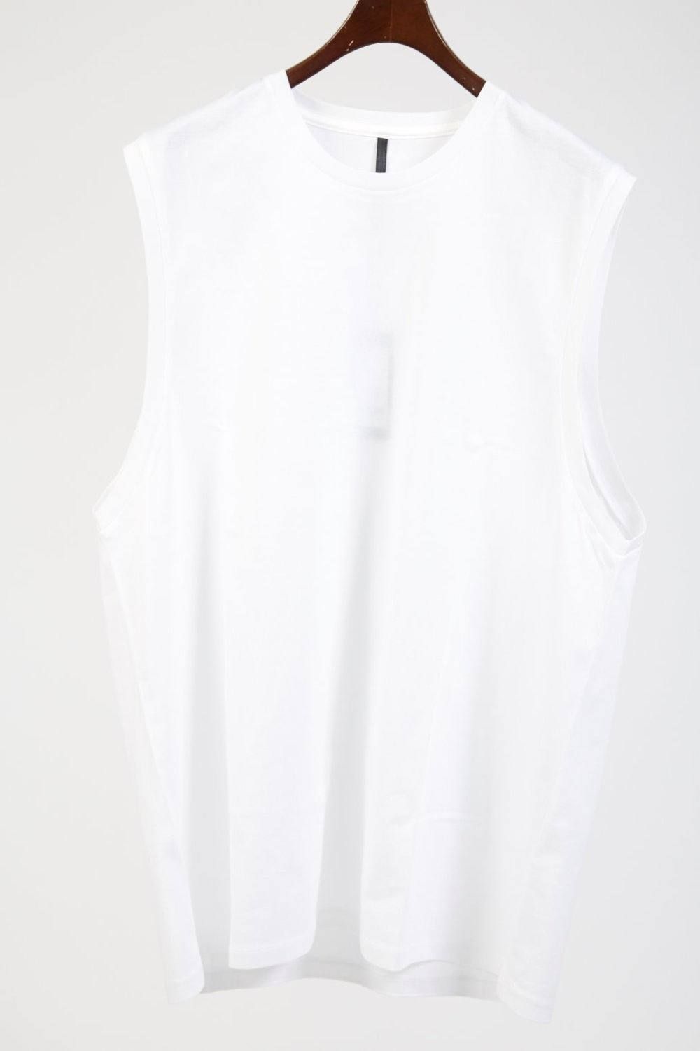 30/1シルケット天竺 tank top / オーバーサイズ タンクトップ ホワイト