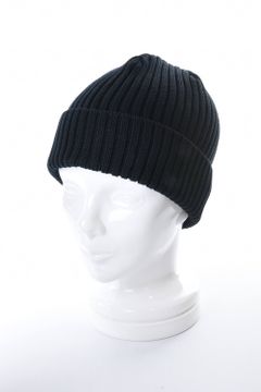 KNIT CAP / コットンリブ ニットキャップ ブラック