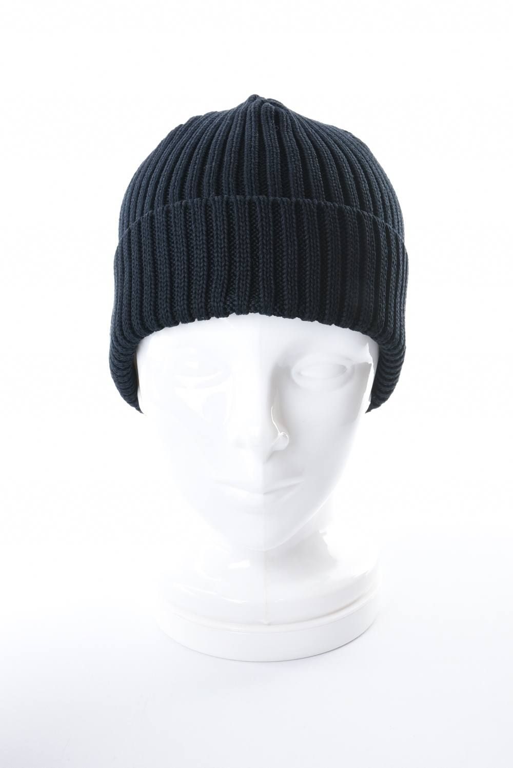 KNIT CAP / コットンリブ ニットキャップ ブラック