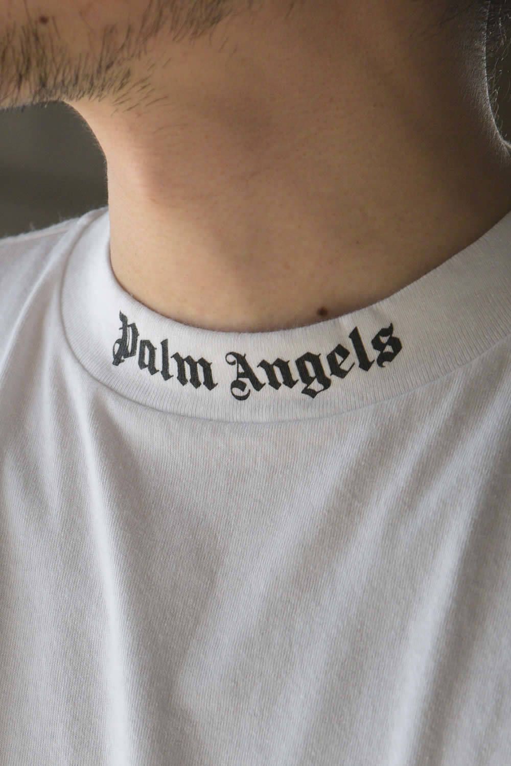 PALM ANGELS - LOGO OVER TEE WHITE / プリント クルーネック ロングT