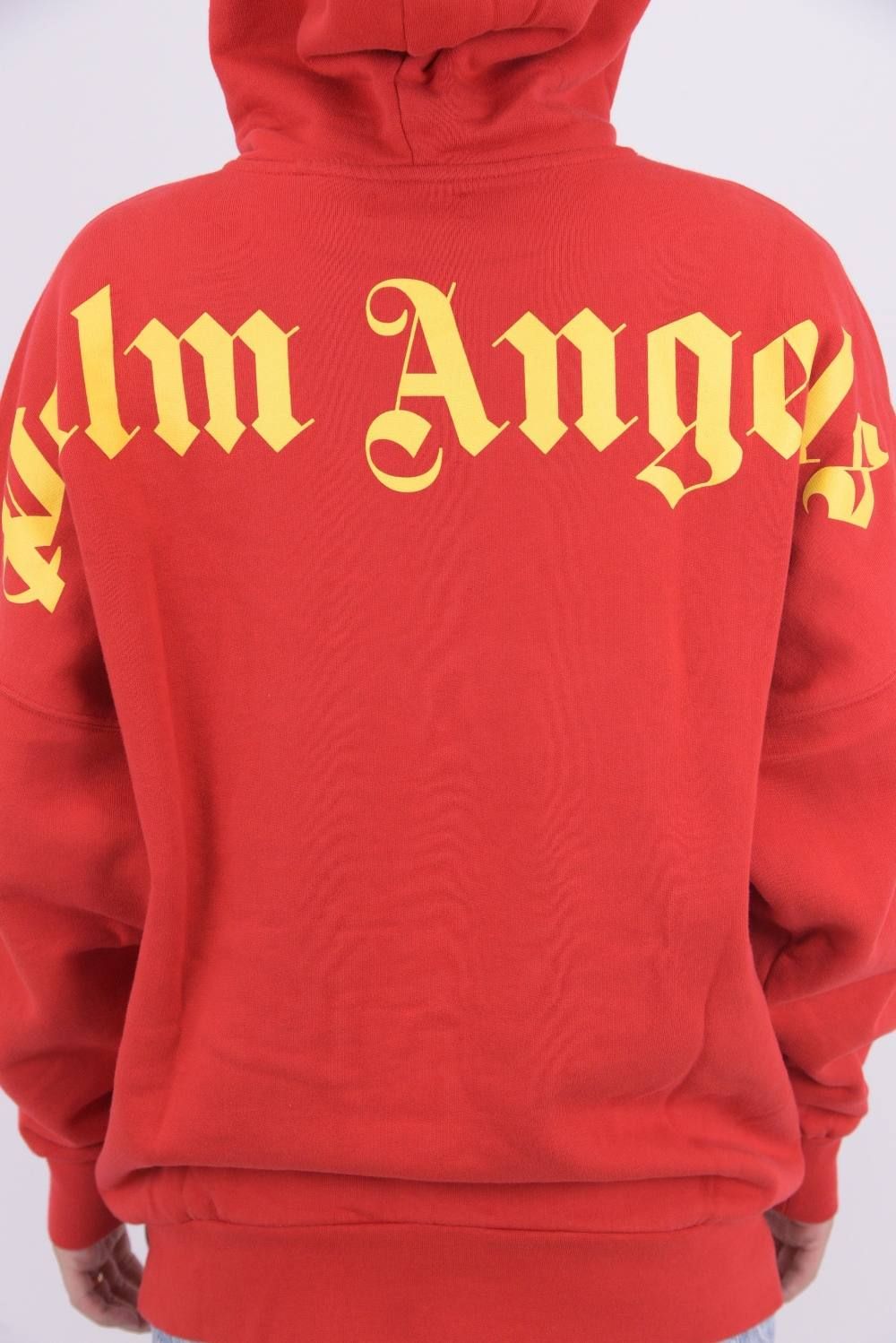 PALM ANGELS - LOGO OVER HOODIE RED / プリント パーカー オーバー 