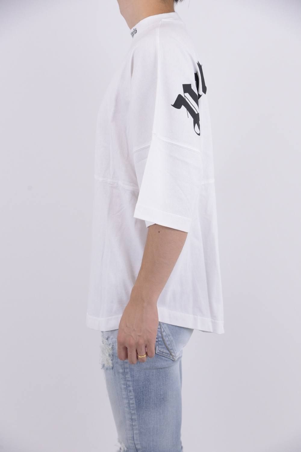PALM ANGELS - LOGO OVER TEE WHITE / プリント クルーネック