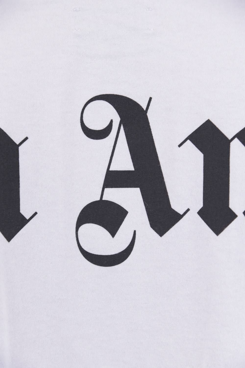 PALM ANGELS - LOGO OVER TEE WHITE / プリント クルーネック