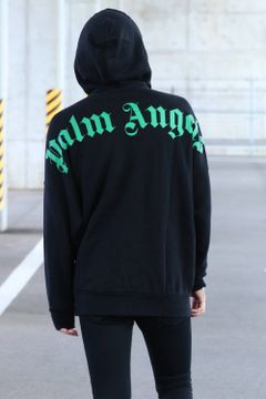 LOGO OVER HOODIE RED / プリント パーカー オーバーサイズ ブラック