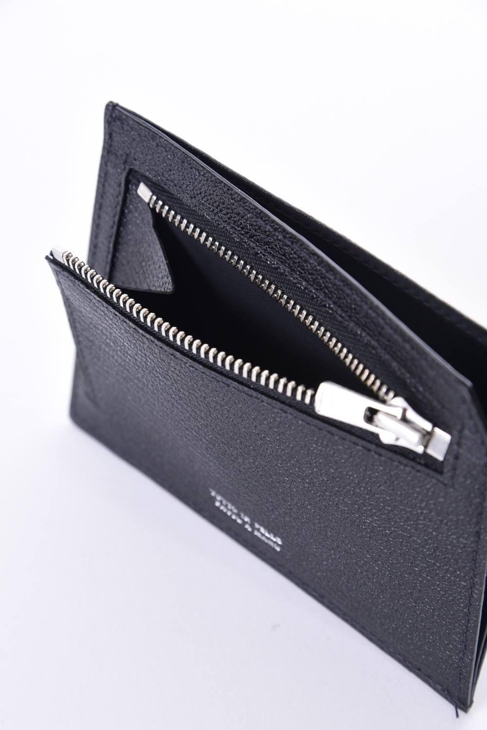 【残り1点】 MINI WALLET / LA354 ゴートレザー スマートミニウォレット ブラック / ライトイエロー『safari5月号P263掲載商品』