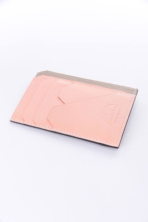 MINI WALLET / LA354 ゴートレザー スマートミニウォレット ベージュ / ピンク