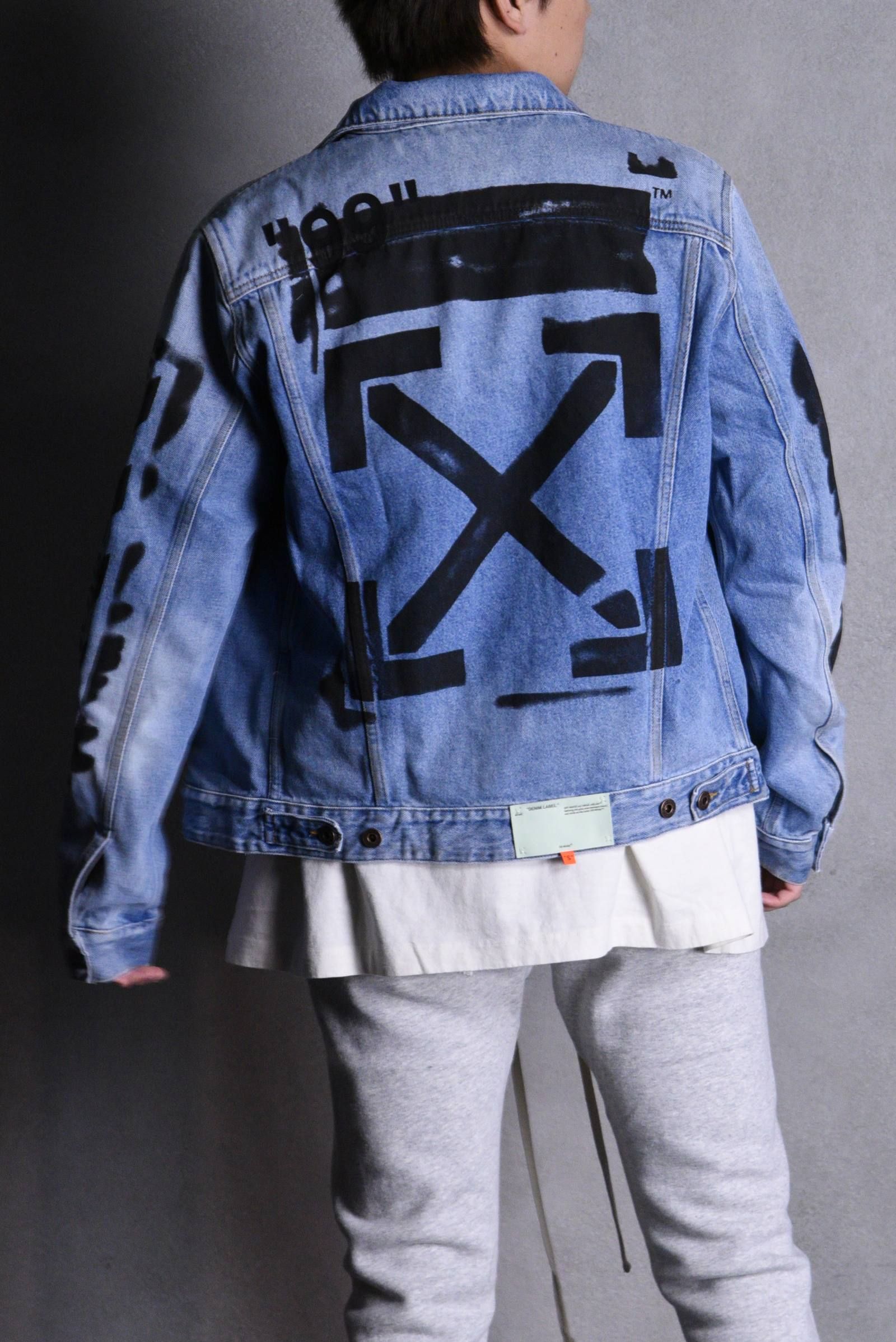 OFF-WHITE - IMPRESSIONISM SLIM DENIM JACKET / ステンシル