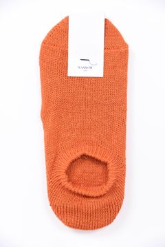 LINEN SNEAKER INN / 日本製 リネン アンクル ソックス オレンジ