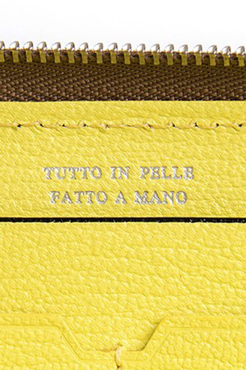 【残り1点】 ROUND ZIP LONG WALLET / LA409 ラウンドジップ ロングウォレット グレー / イエロー
