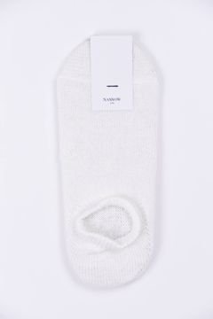 LINEN SNEAKER INN / 日本製 リネン アンクル ソックス ホワイト