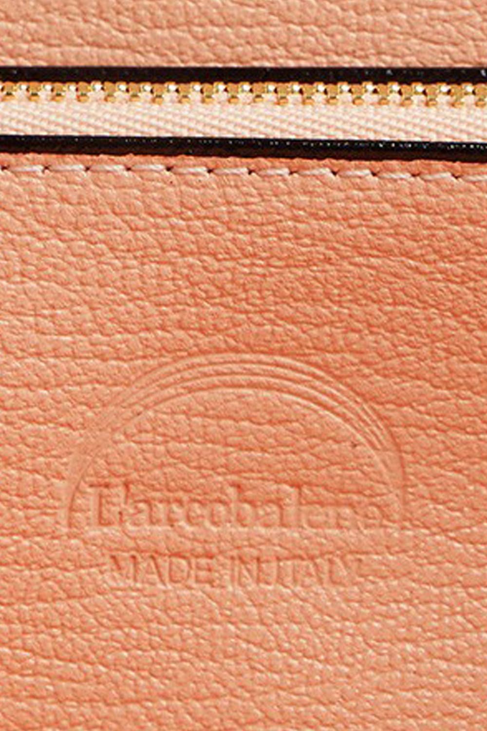 【残り1点】 ROUND ZIP LONG WALLET / LA409 ラウンドジップ ロングウォレット ベージュ / ピンク