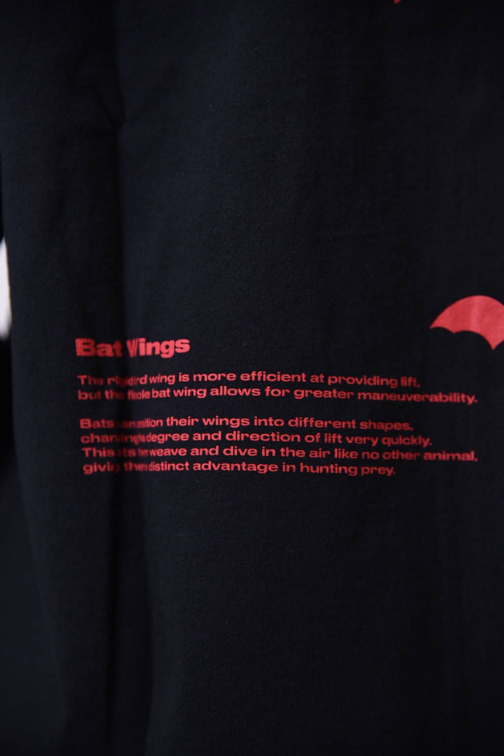 DIAG BATS DOUBLE SLEEVE TEE / ダイアゴナル バットプリント ダブルスリーブ Tシャツ ブラック - S