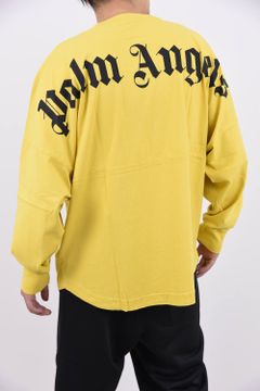 LOGO L/S T-SHIRT / バックプリント クルーネック ロングスリーブTシャツ イエロー