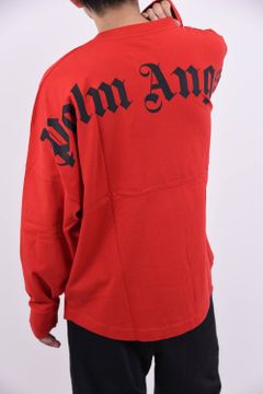 LOGO L/S T-SHIRT / バックプリント クルーネック ロングスリーブTシャツ レッド