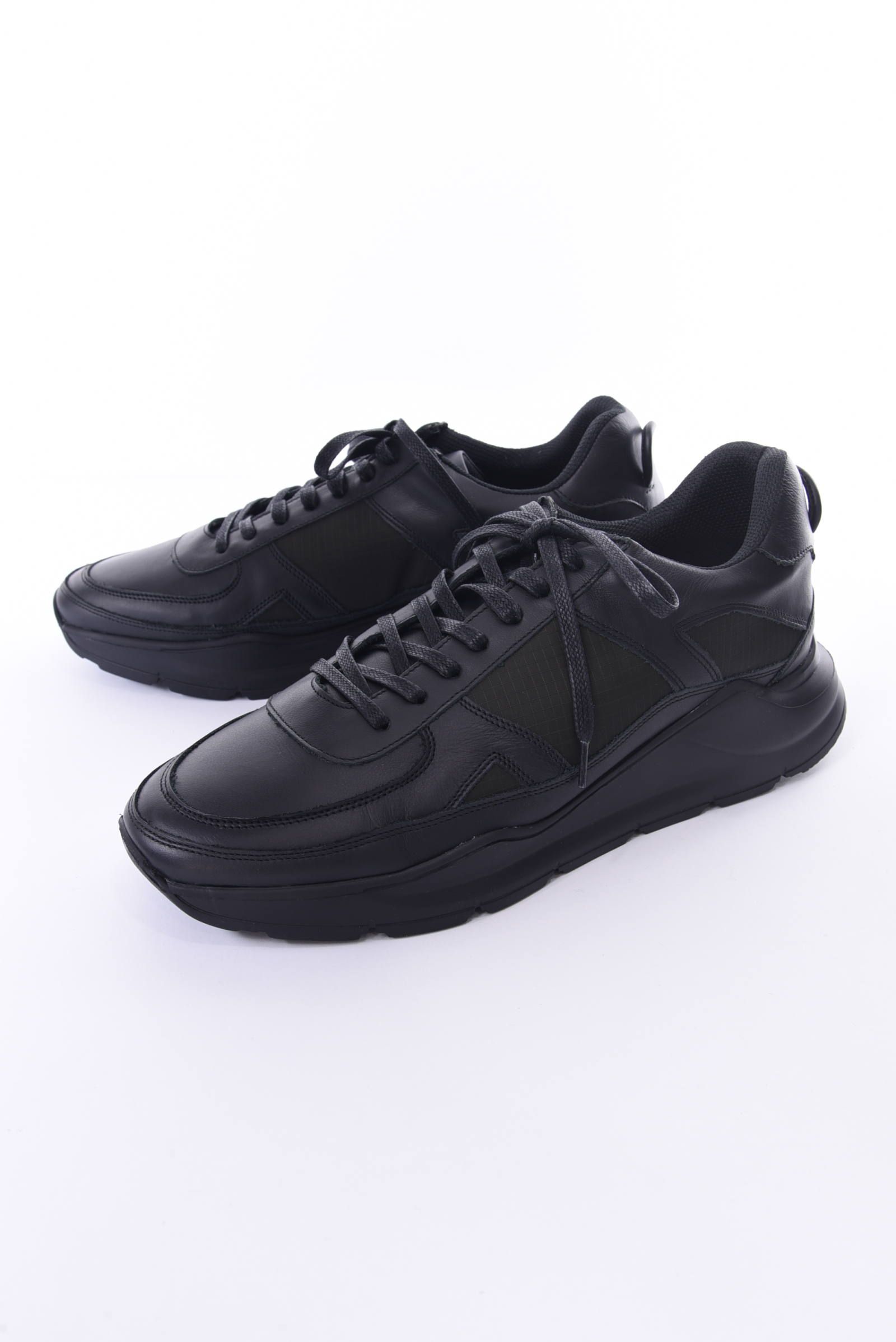 HENDORIC ARCHY / RIPSTOP / アーチーレザー / リップストップコンビ ダッドスニーカー ブラック『SENSE12月号P184掲載商品』