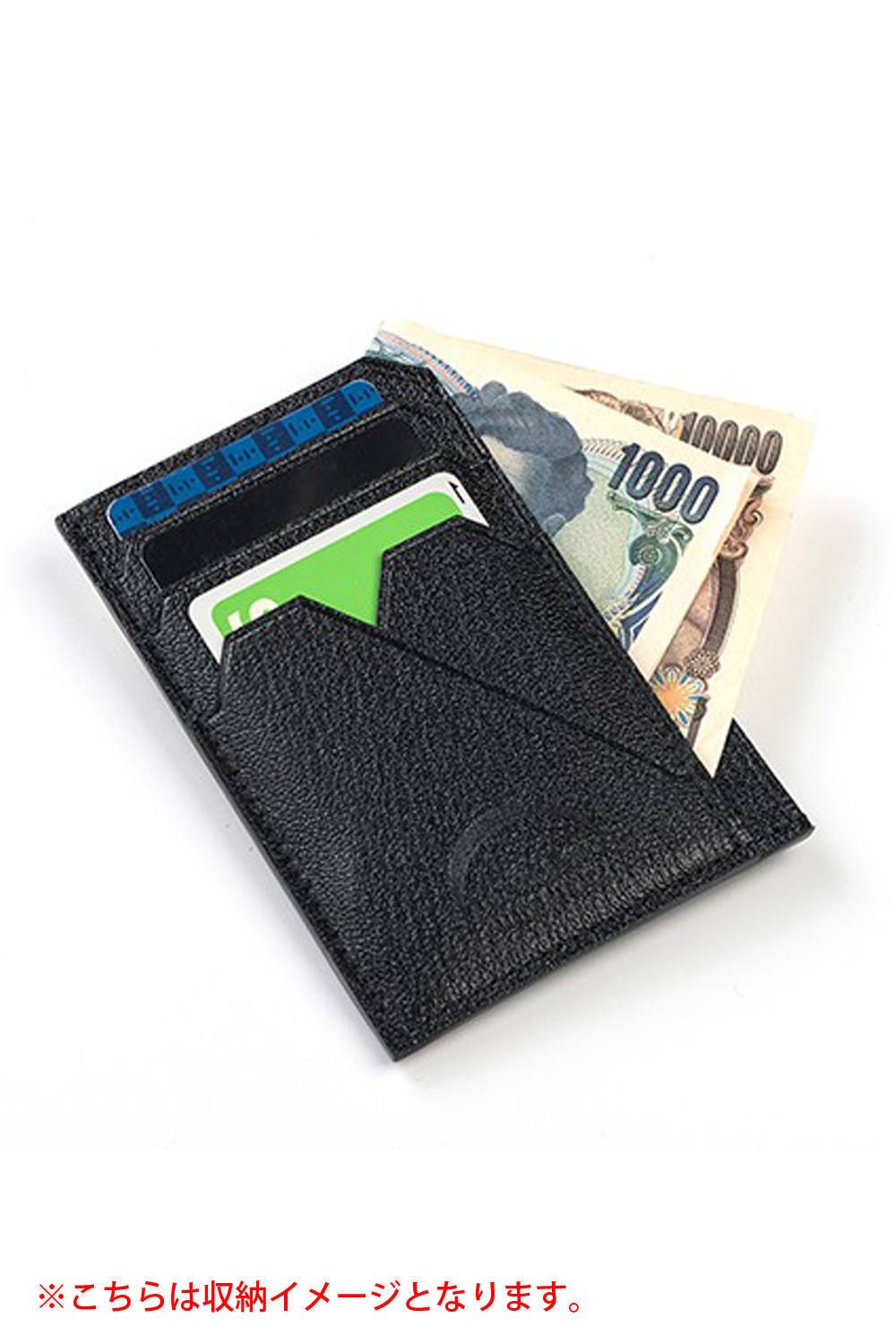 【残り1点】 MINI WALLET / LA354 ゴートレザー スマートミニウォレット グレー / パッション