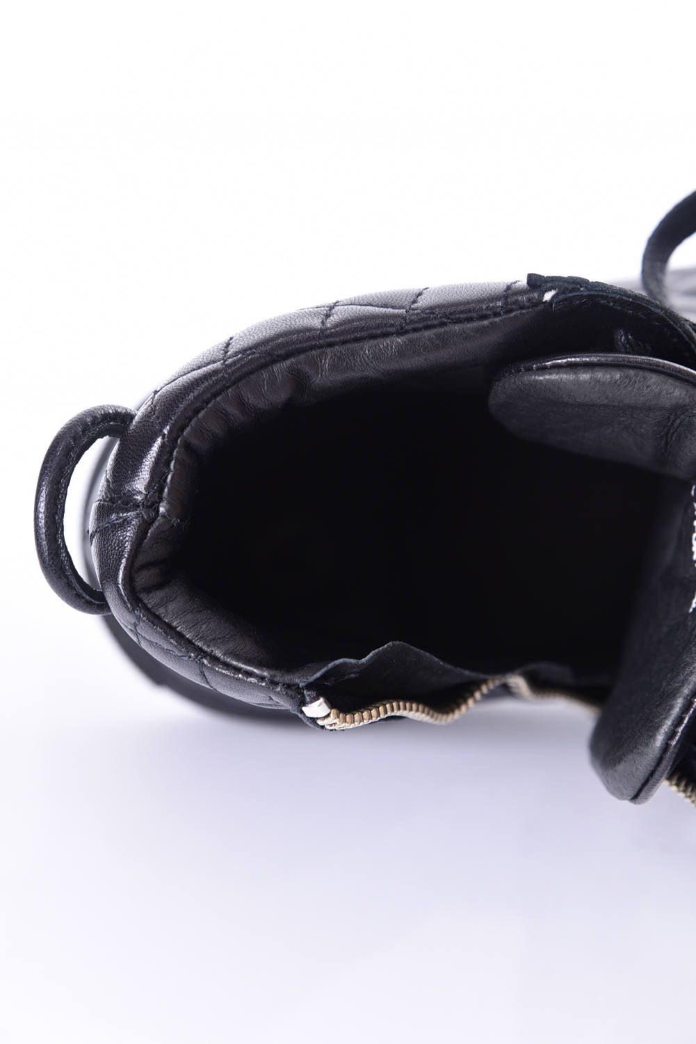 【別注商品】 1000ZIP KIPS-QUILTING ALL BLACK / KIPSレザー キルティング ハイカットスニーカー ブラック / ブラック