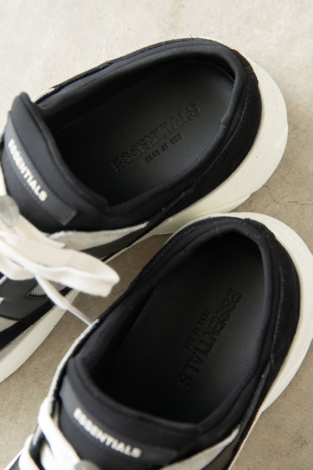 ESSENTIALS Black Backless Sneakers