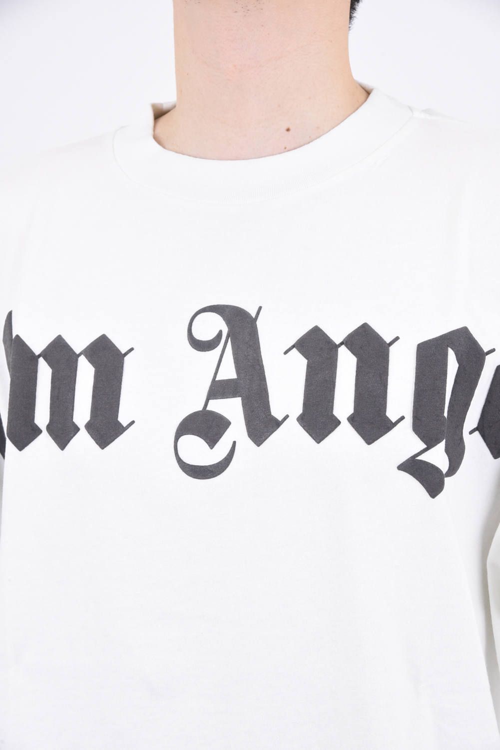 FRONT LOGO OVER TEE / ロゴプリント クルーネックTシャツ ホワイト