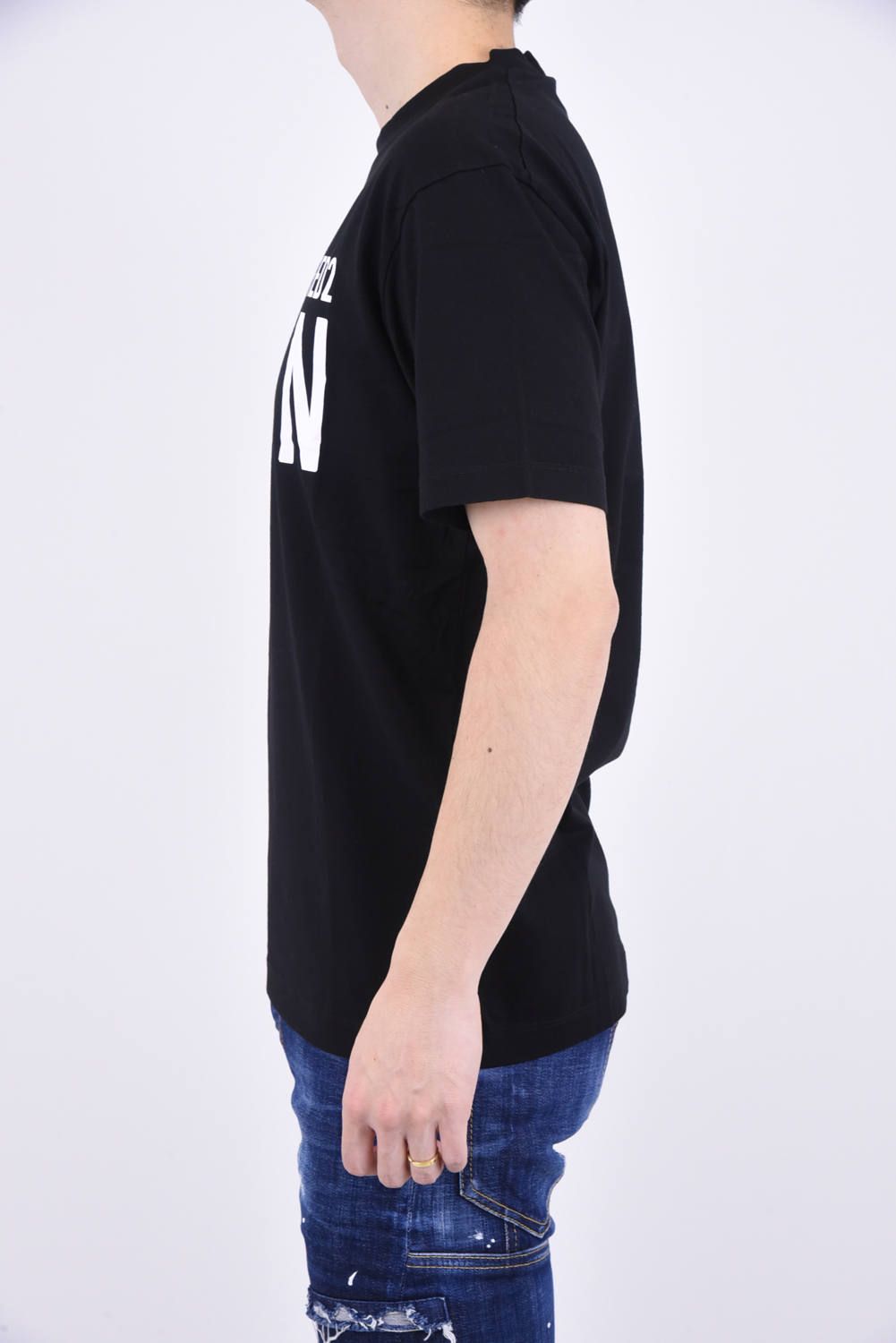 DSQUARED2 T-SHIRT / ICONロゴ クルーネック 半袖Tシャツ ブラック - XS