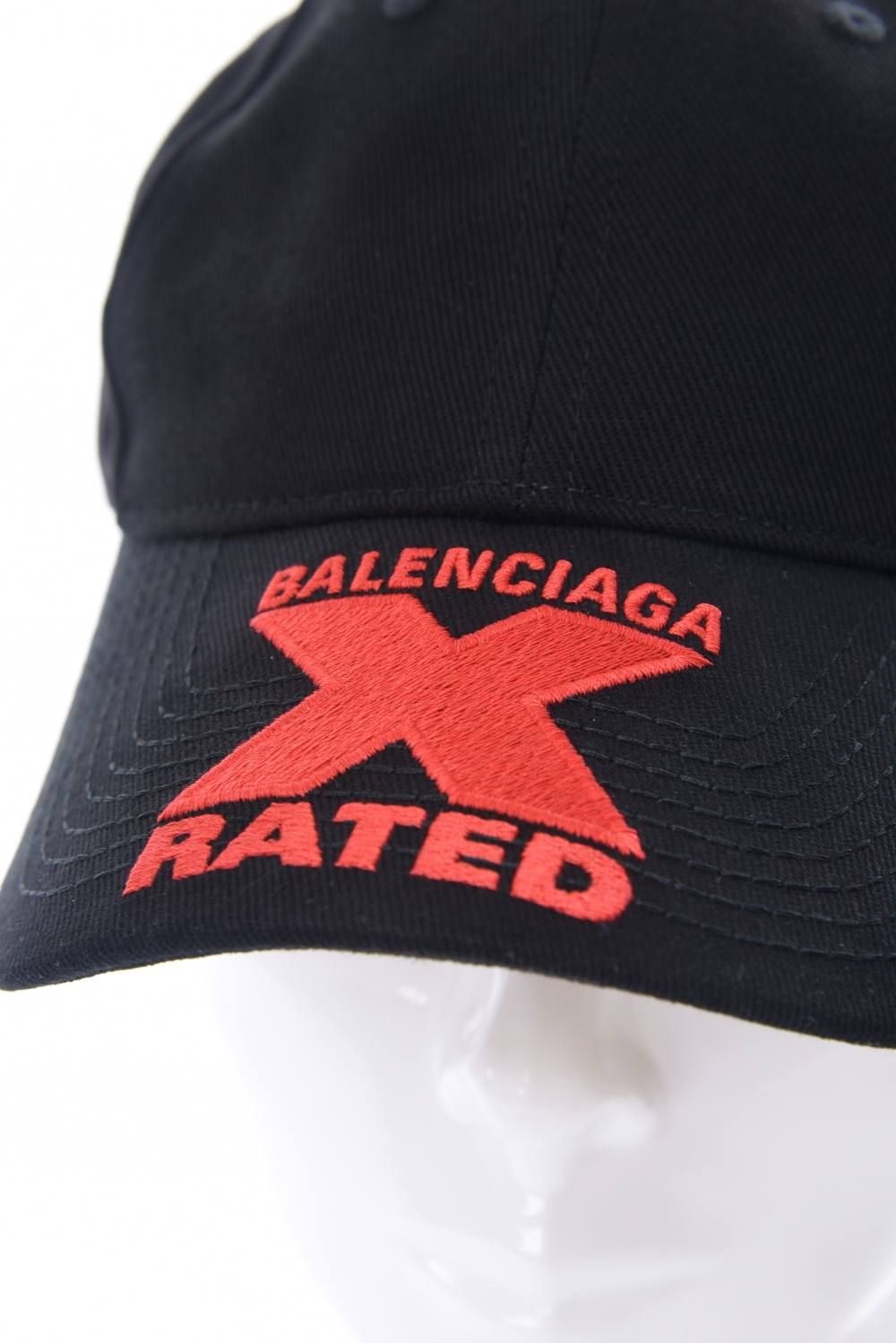 BALENCIAGA - HAT X-RATED CAP / コットンツイル ロゴキャップ 