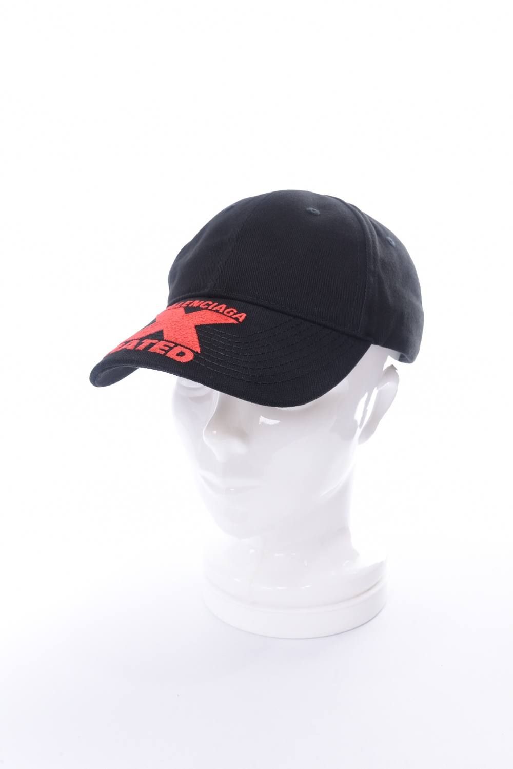 HAT X-RATED CAP / コットンツイル ロゴキャップ ブラック×レッド - フリーサイズ