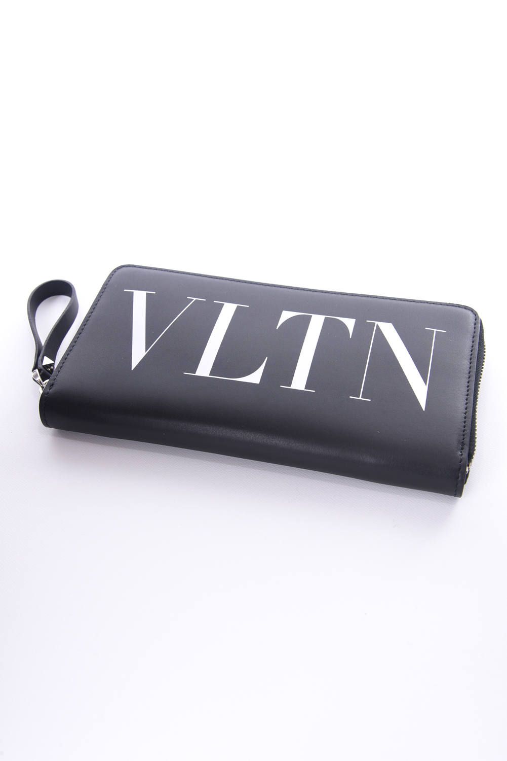 VLTN LONG WALLET / スムースレザー ロング ジップウォレット ブラック*