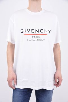 GIVENCHY LABEL OVERSIZED T-SHIRT / ロゴプリント オーバーサイズ 半袖Tシャツ ホワイト*