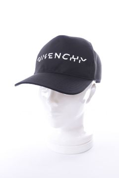 GIVENCHY SPLIT PRINT CAP / ロゴプリント ベースボールキャップ ブラック*