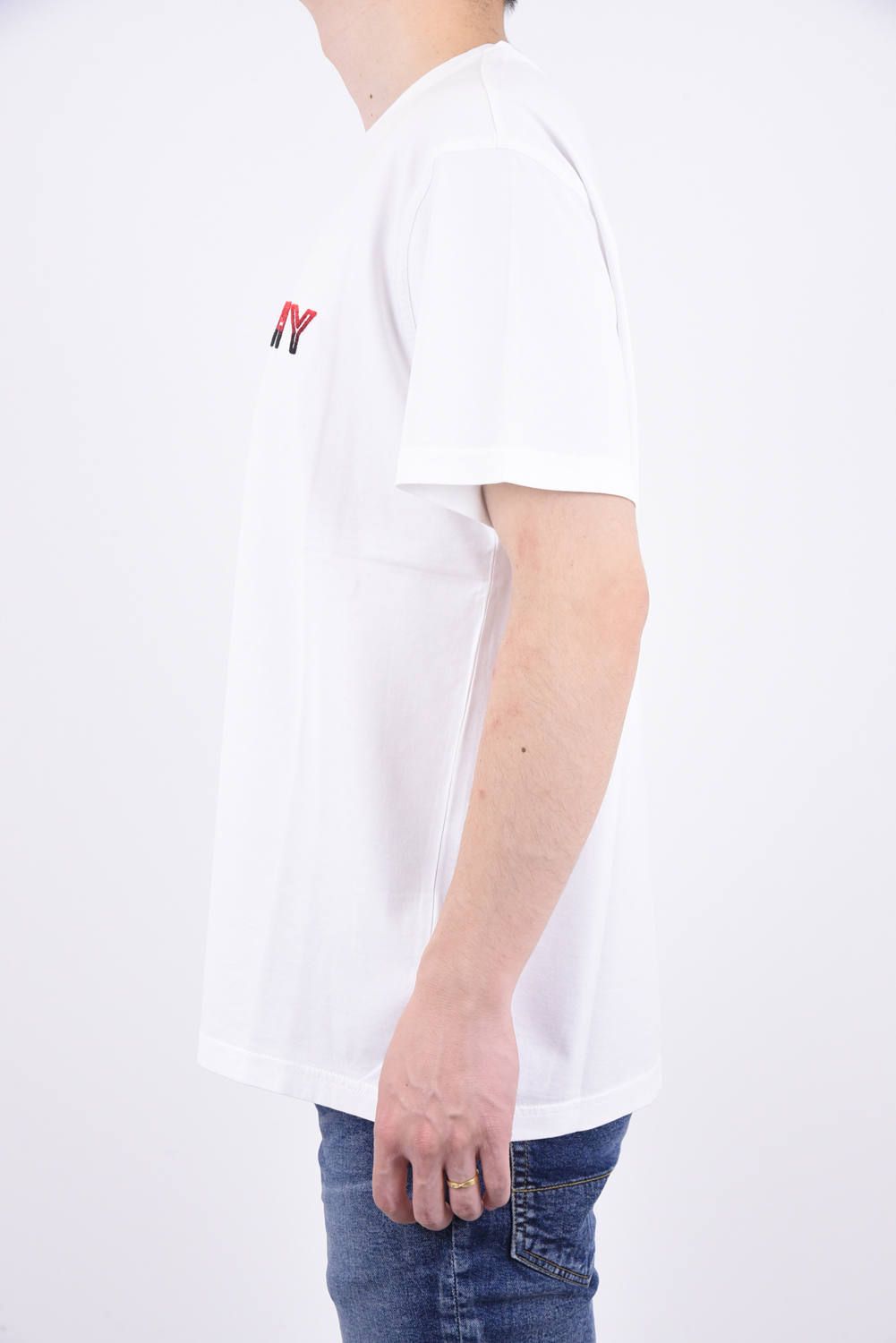 GIVENCHY FADED SIGNATURE T-SHIRT / グラデーション タフトロゴ 半袖Tシャツ ホワイト*