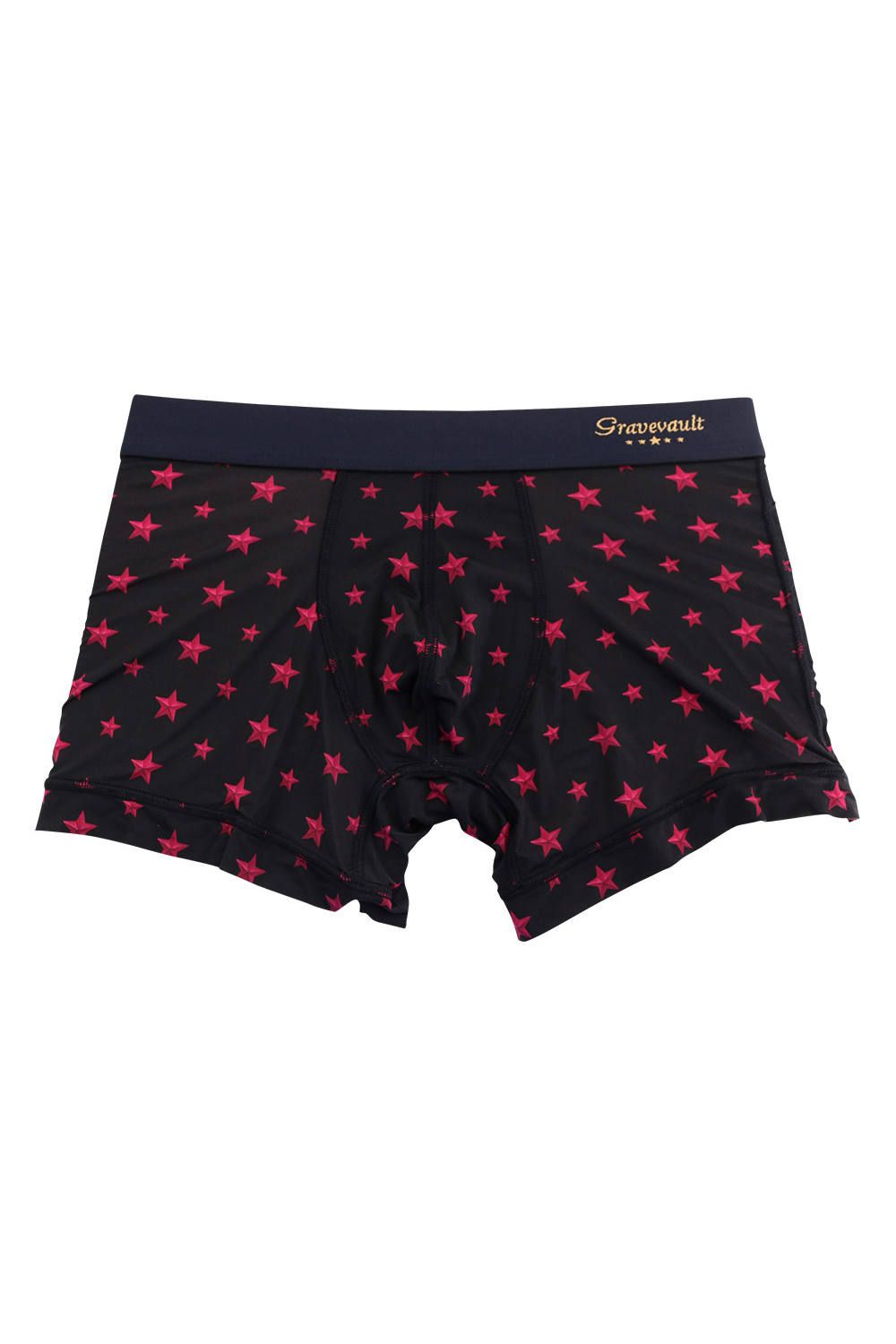 Star Studs Short Boxer - ブラック / ロゼ