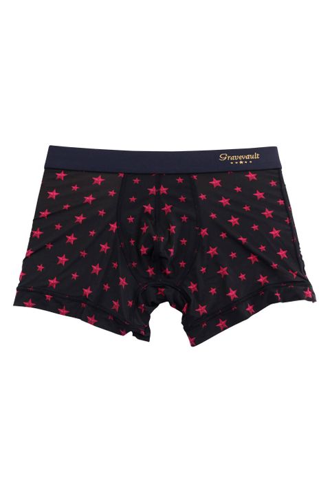 Star Studs Short Boxer - ブラック / ロゼ