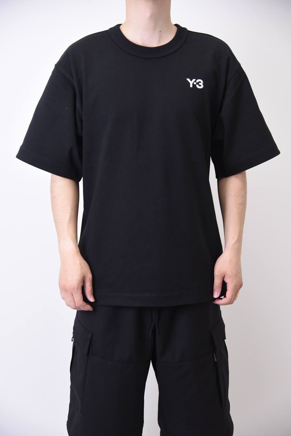 新品 Y-3 HEAVY COMPACT JERSEY TEE 胸元ロゴ刺繍Y3Tシャツ - www ...