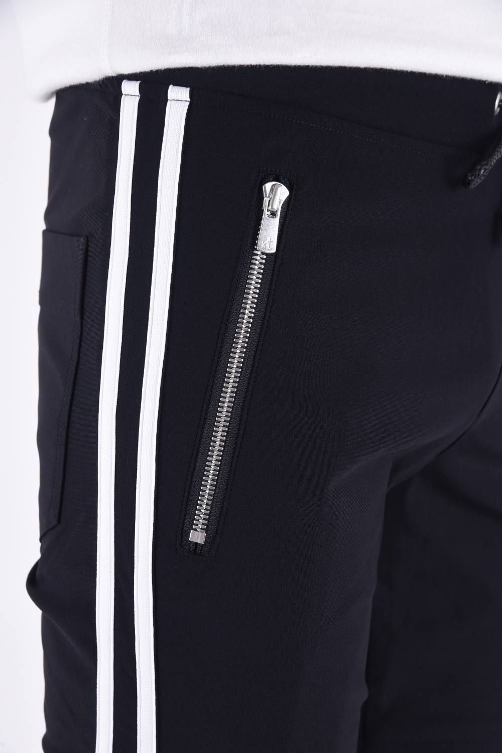 Johnson LINE NYLON PT / 【定番】 ナイロンマイクロファイバー ジョンソンラインパンツ ブラック / ホワイト