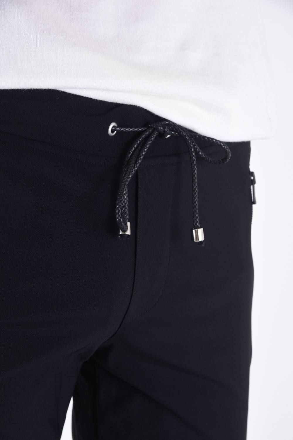 Johnson LINE NYLON PT / 【定番】 ナイロンマイクロファイバー ジョンソンラインパンツ ブラック / ブラック