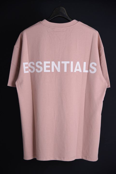 FOG ESSENTIALS BOXY T-SHIRT / リフレクタープリント クルーネック 半袖 プリントTシャツ ピンク