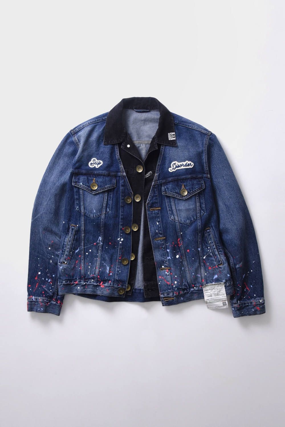 Maison MIHARA YASUHIRO - FRONT LAYER DENIM BLOUSON / コーデュロイレイヤー 3RD型  デニムジャケット ブルー | gossip