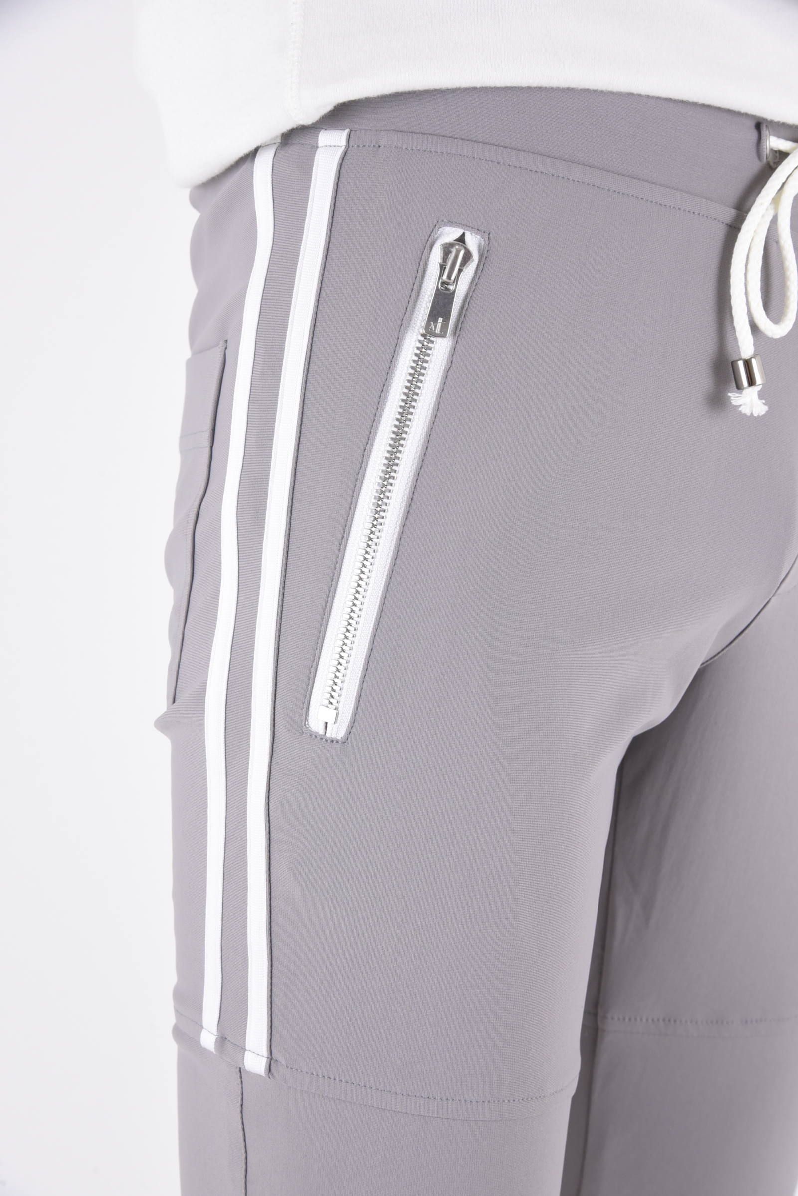 Johnson LINE NYLON PT / 【定番】 ナイロンマイクロファイバー ジョンソンラインパンツ グレー /  ホワイト