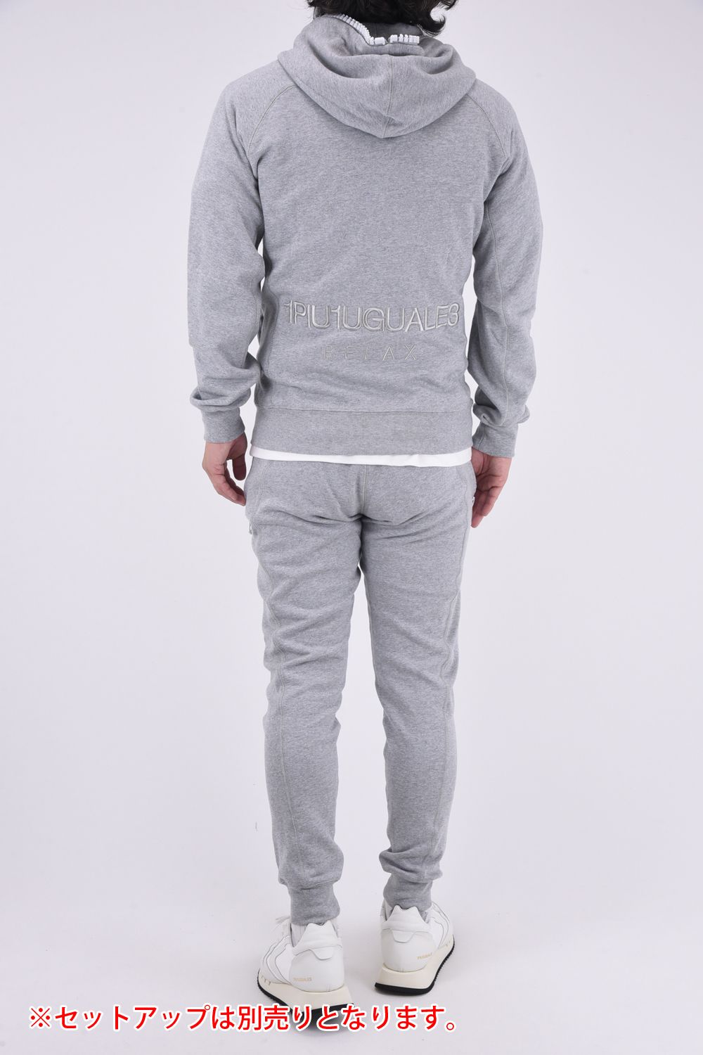 BIG ZIP VERTICAL LOGO PANTS / ビッグジップ バーティカル ロゴパンツ グレー