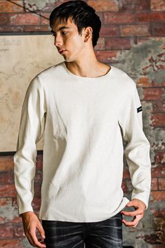ST COTTON WAFFLE THERMAL / 【定番】 ロングスリーブ カットオフサーマル ホワイト