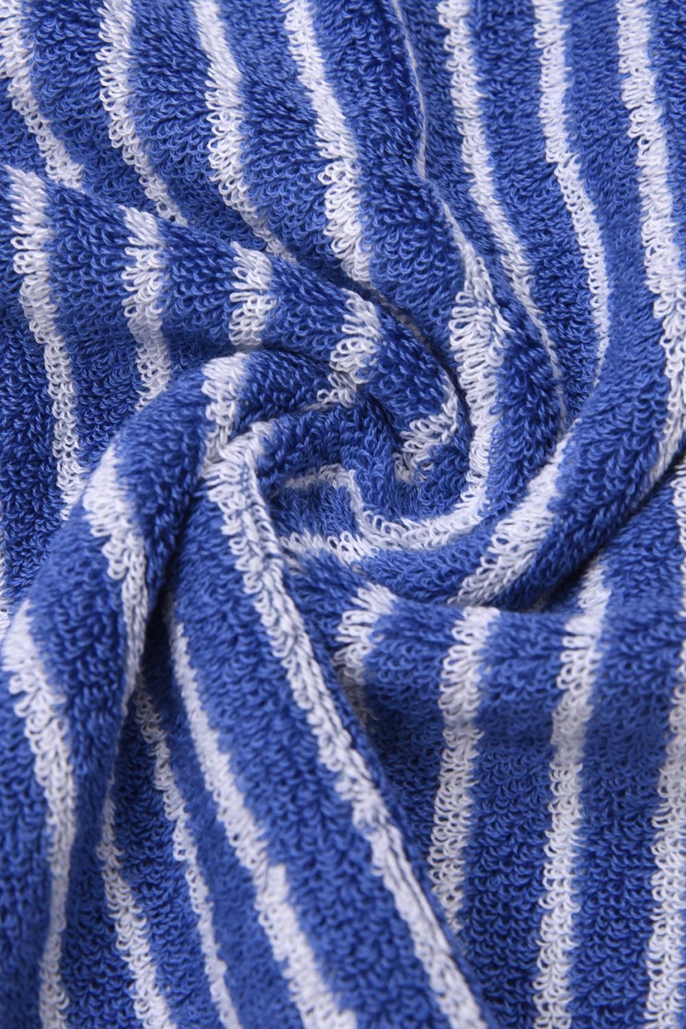 Bath Towel / シルク混 バスタオル (ブルーストライプ)