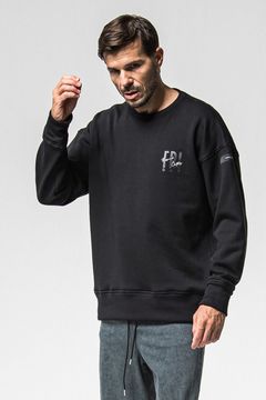 FRAIDAY STANDARD LOGO VELOURS FLEECE TRAINER / 裏ベロアフリース ロゴ ロングスリーブ トレーナー (ブラック) (11月上旬入荷予定) ※オーダー締切：9月1日(月)18:00