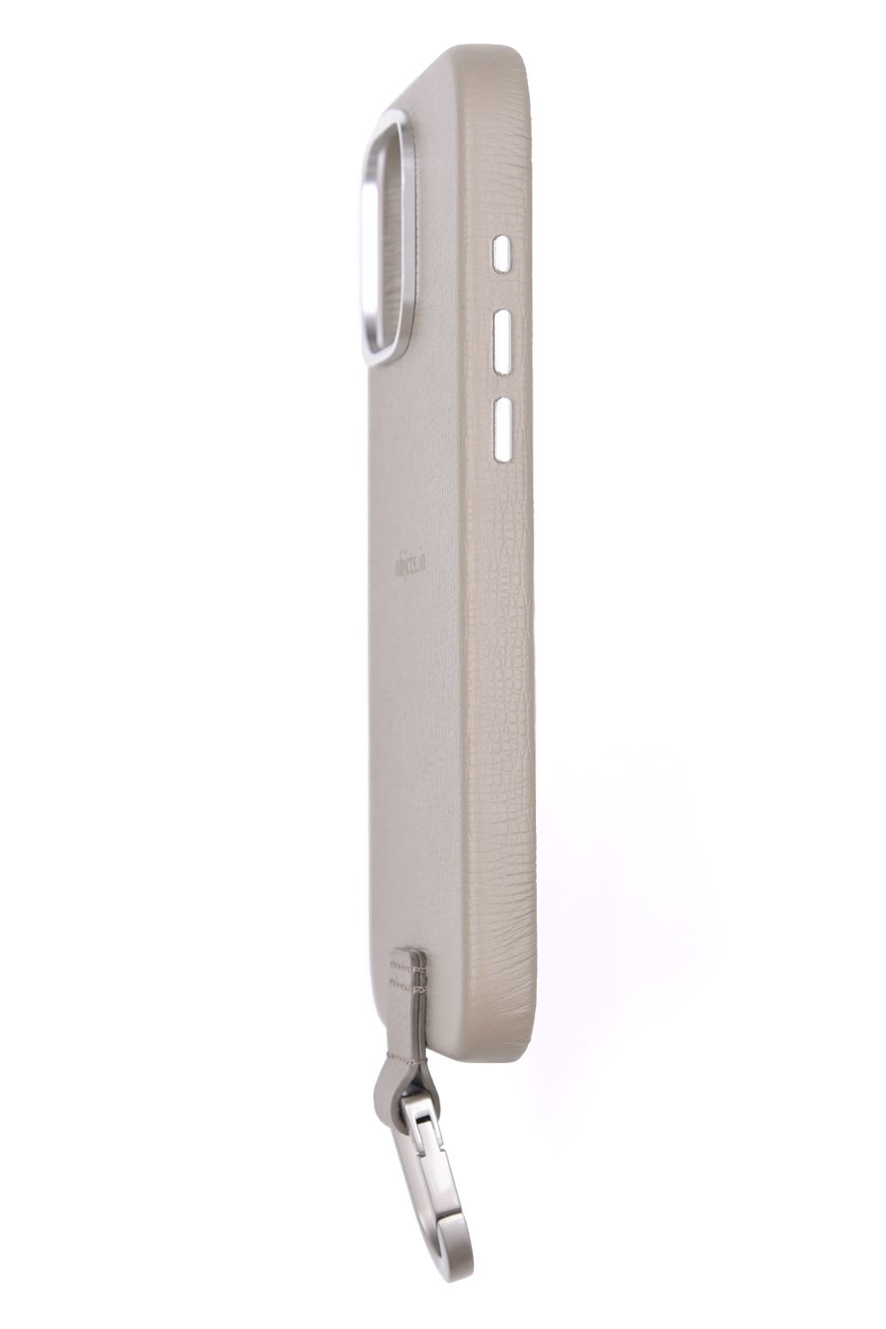 CARABINER-CASE / カラビナ付 iPhone レザーケース (トープ)