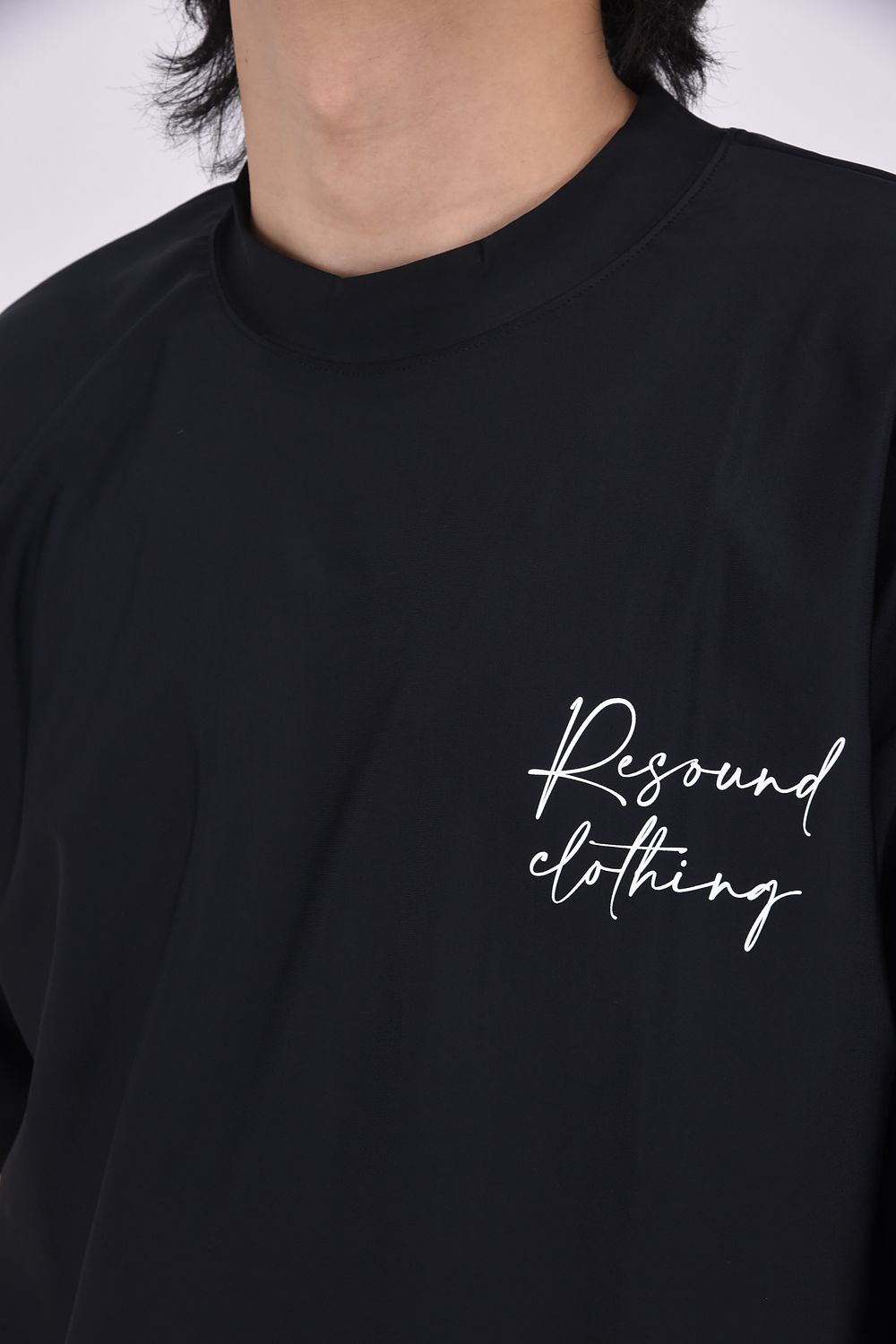 ID RUSH OVER TSHIRT / バックロゴ ラッシュガード 半袖Tシャツ ブラック