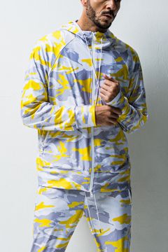rush zip hoodie / ラッシュガード オリジナルカモフラージュ フルジップフーディー イエロー