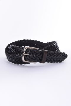【残り1点】 LEATHER MESH BELT 30mm / 30mm レザーメッシュベルト ダークブラウン