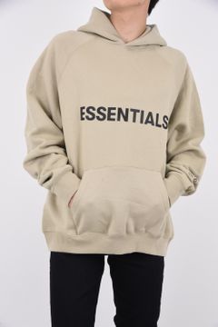 essentials front logo hoodie